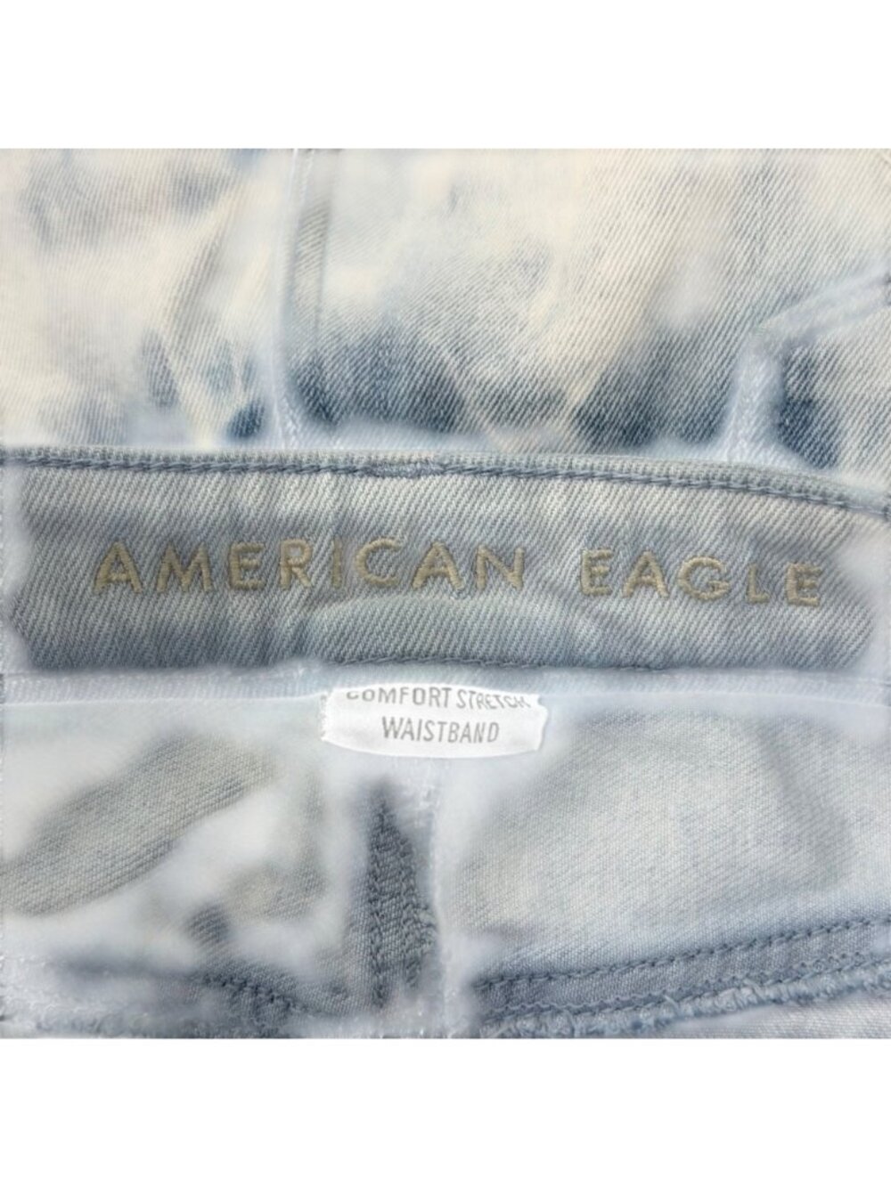 American Eagle Womens Highest Rise Tie-Dye Mom Shorts Size 2  Distressed Raw Hem - Picture 2 of 14